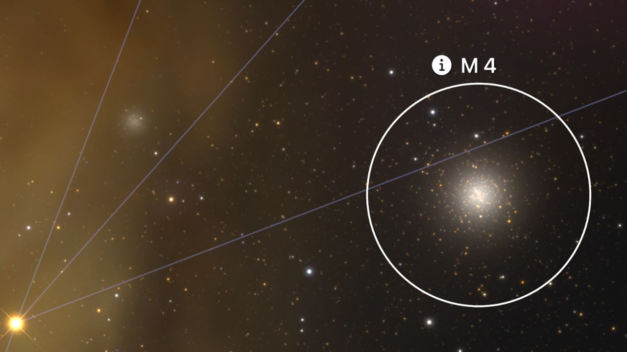 Cúmulo globular M4 en detalle Sky Guide app - ASTRONOMIKA TV