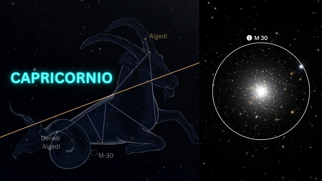 constelación Capricornio estrellas principales Algedi Deneb Algedi M30 Sky Guide App