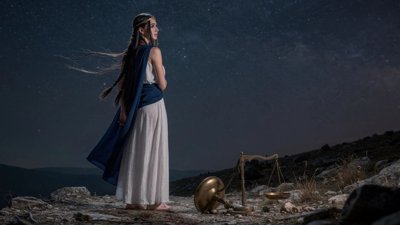 Diosa Astrea abandona balanza justicia constelación Libra - ASTRONOMIKA TV