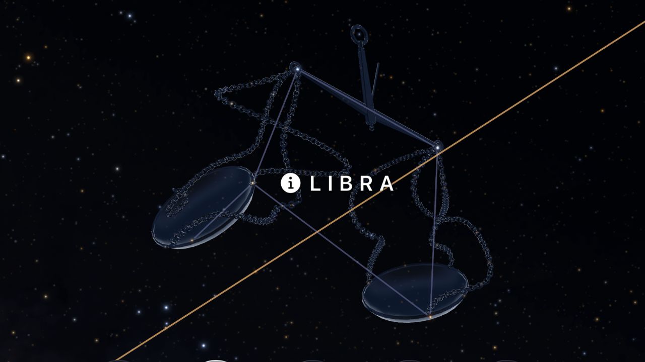 Constelación Libra mapa estelar Sky Guide App - ASTRONOMIKA TV