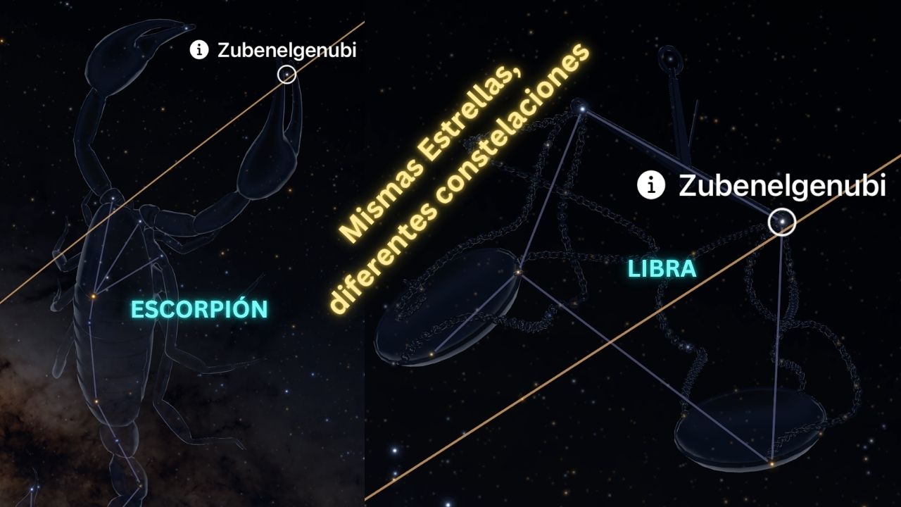 Libra Escorpión mismas estrellas diferentes constelaciones Zubenelgenubi - ASTRONOMIKA TV