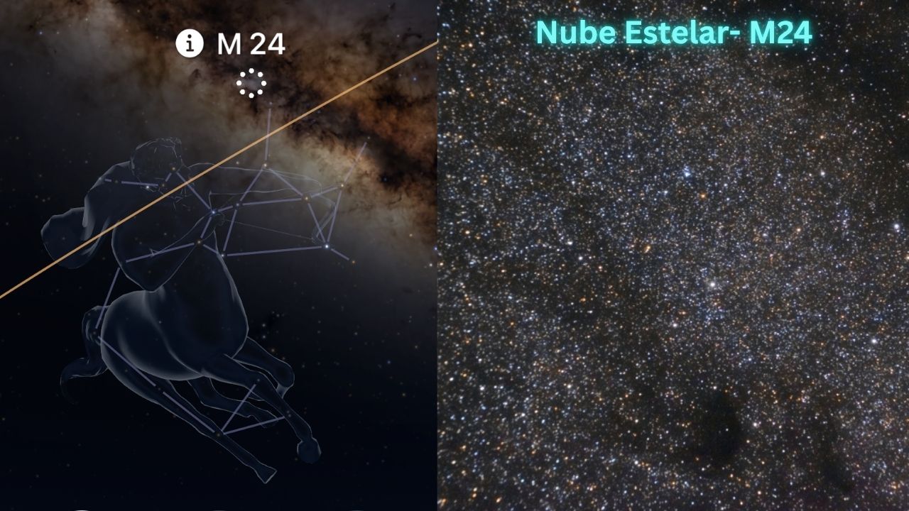 M24 Nube Estelar de Sagitario densidad estelar ventana disco galáctico - ASTRONOMIKA TV