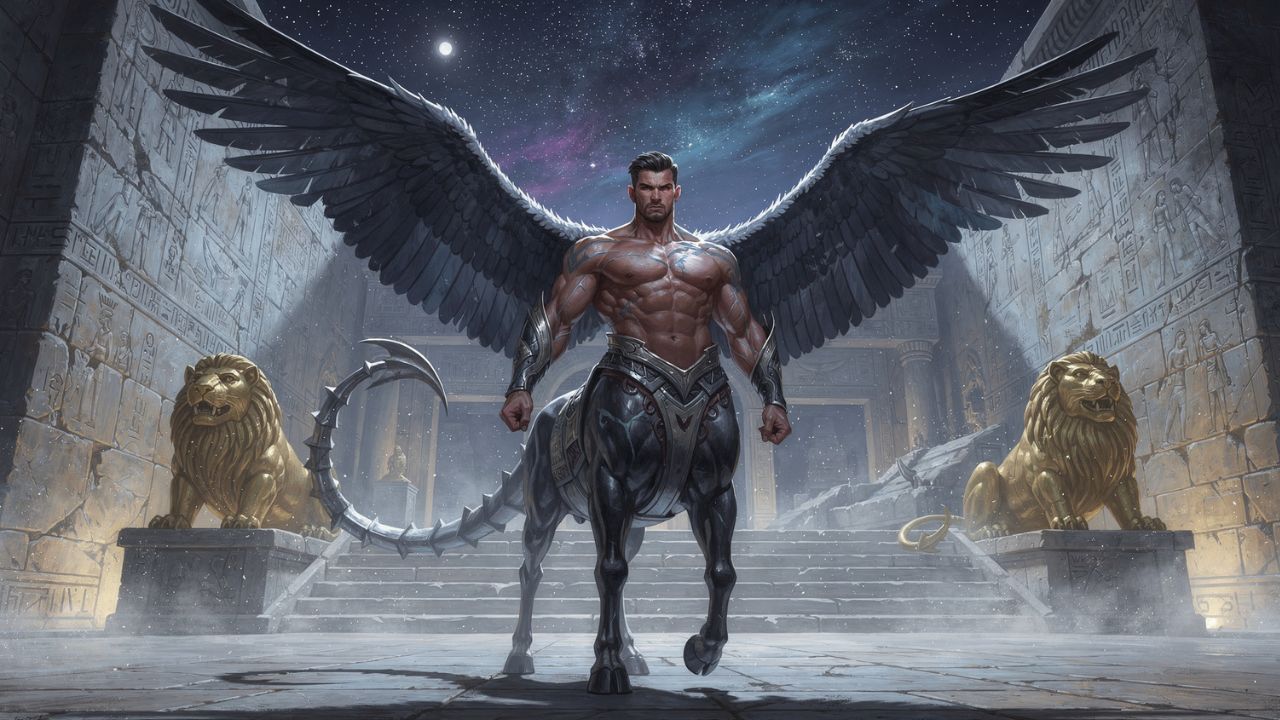 Pabilsag dios babilónico híbrido alas de águila cola de escorpión templo - ASTRONOMIKA TV