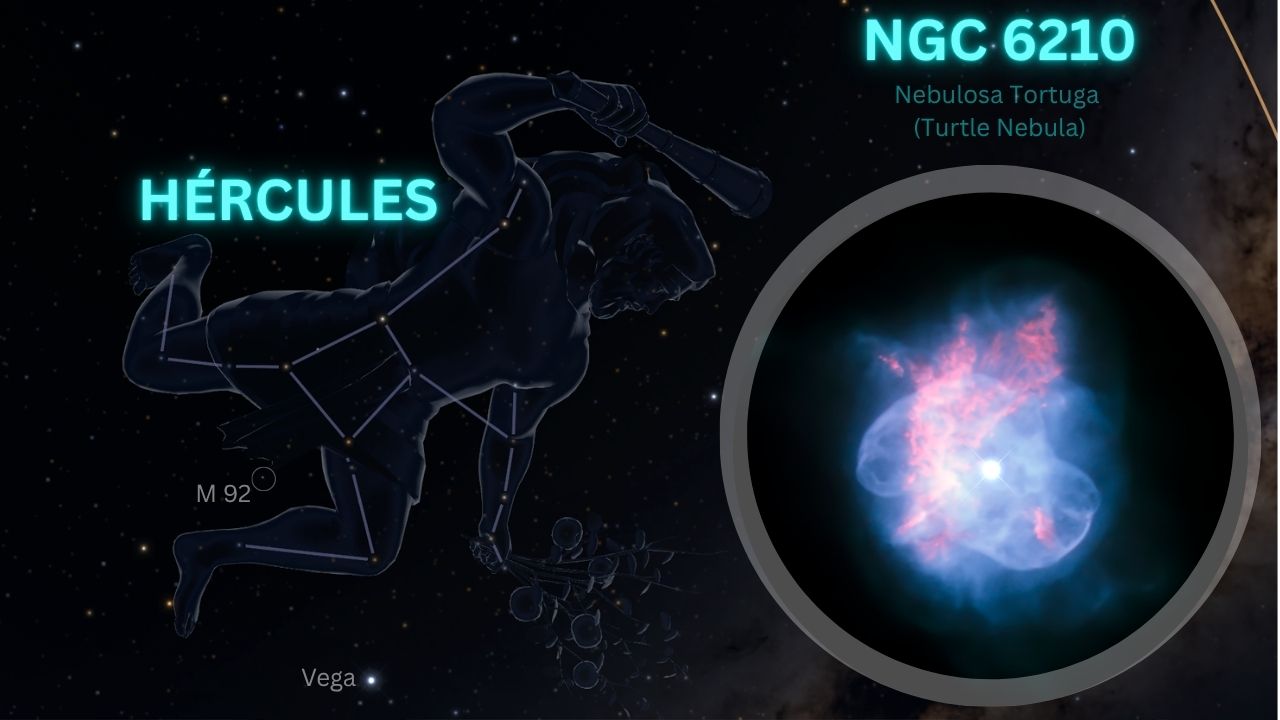 NGC 6210 la Nebulosa de la Tortuga en la constelación de Hércules, imagen Hubble - ASTRONOMIKA TV