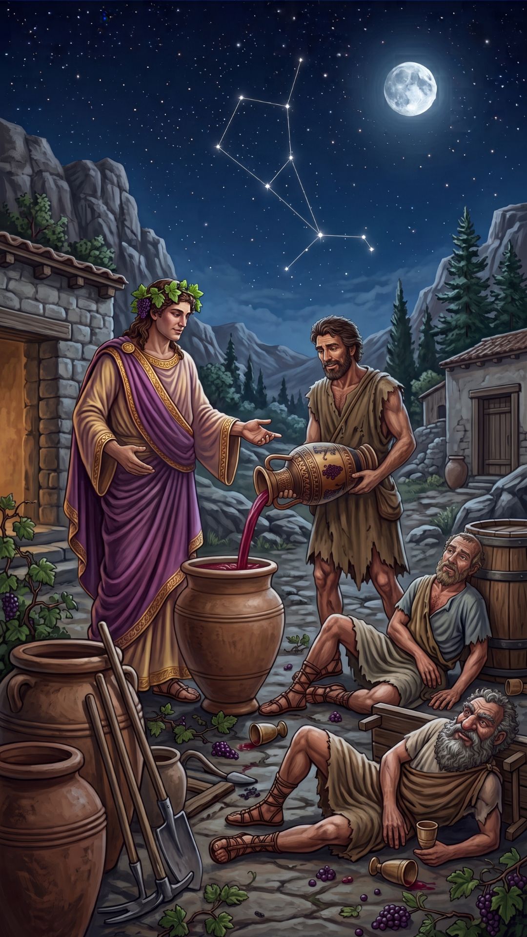 Portada de la canción The First Hangover (Bootes), Astronomika Beats, mitología griega de Icario el boyero