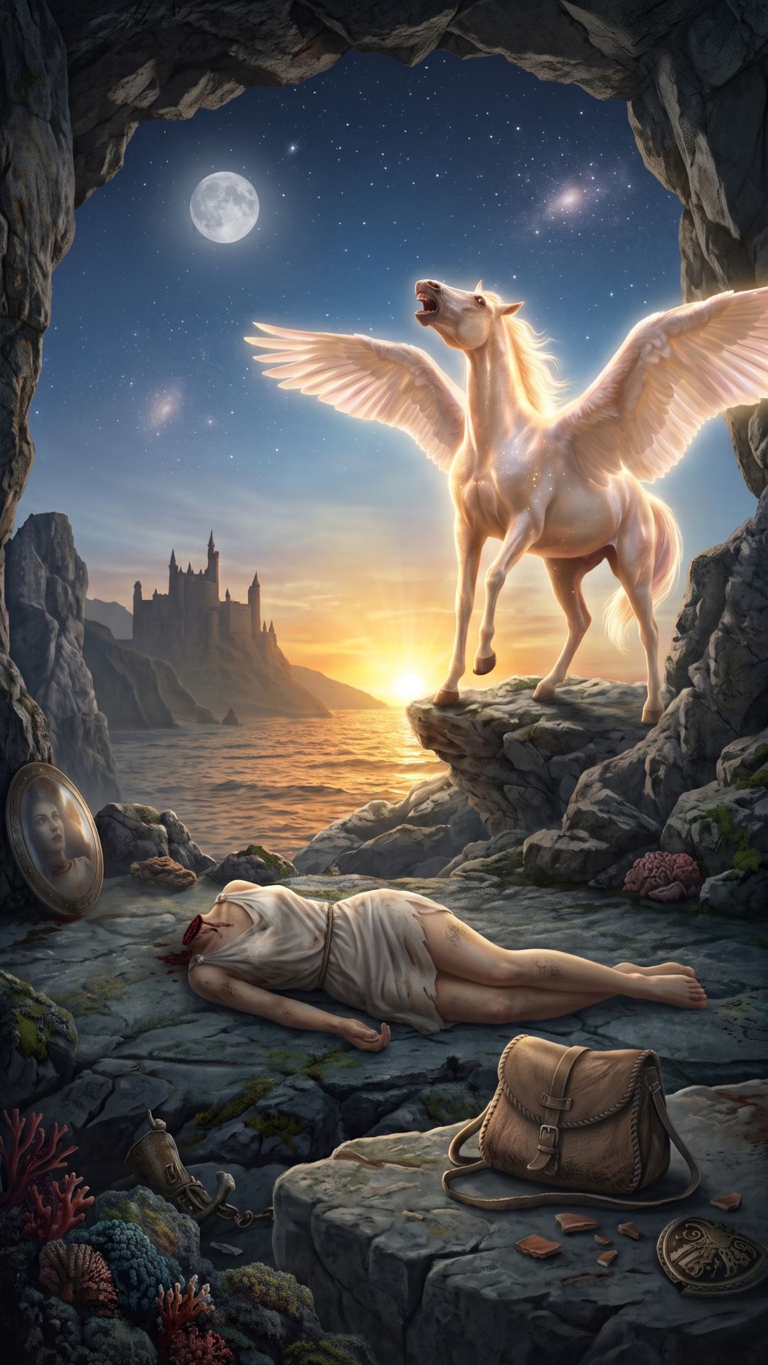 Portada de la canción Wings up High (Pegasus), Astronomika Beats, mitología griega de Pegaso