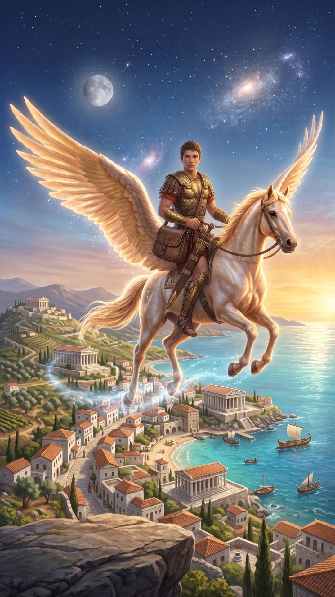 Portada de la canción Dawn of the Hero (Perseus), Astronomika Beats, mitología griega de Perseo